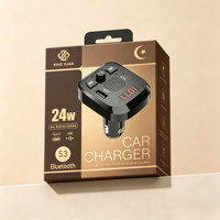 Boîte en carton personnalisée avec logo, emballage pliable, fenêtre découpée, bordure dorée pour casque filaire