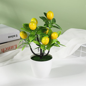 Bonsái artificial de fruta de la fortuna de 9.6 pulgadas, decoración de plástico para interiores, para sala de estar, mesa de café y vitrina de vinos. - Product Image 3