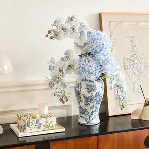 Orchidée Phalaenopsis, Hortensia, Fleurs Artificielles en Soie au Toucher Doux, Bouquet Bionique Réaliste, Centre de Table Haut de Gamme, <span class=keywords><strong>D</strong></span>écoration - Product Image 4