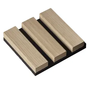 DIY硬木板条墙木质吸音板室内设计