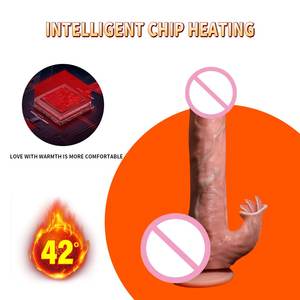 Molde <span class=keywords><strong>de</strong></span> silicona líquida gigante para dildo femenino, juguete sexual para adultos, vibrador realista con calor y oscilación para parejas - Product Image 6