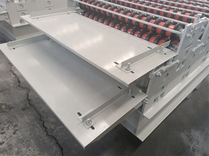 เครื่องขึ้นรูปลอนหลังคาอะลูมิเนียมเคลือบสังกะสีแบบสองชั้น ผู้ผลิตเครื่องขึ้นรูปลอนหลังคาแบบม้วน และเครื่องขึ้นรูปลอนกระเบื้องหลังคาแบบสองชั้น - Product Image 6