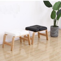 Chaise de Yoga, banc à main pour la maison et la salle de sport, tabouret d'inversion avec tapis en bois et PU
