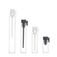 Flacon de testeur de parfum transparent de 1ml 2ml 3ml Flacon de parfum en verre avec couvercle en plastique
