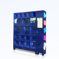 Distributeur automatique de jouets en peluche directement de l'usine, avec écran transparent en acrylique, 19 compartiments, acceptant les paiements par pièces/espèces/cartes