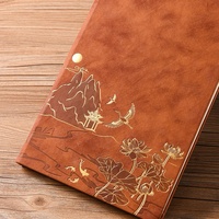 Fabricant chinois Ensemble de cahiers en cuir PU personnalisés Cahier de reliure à fil Cahier en cuir pour école de bureau avec stylo