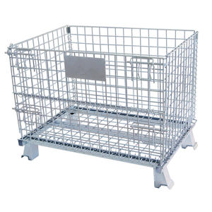 Cage de stockage pliable industrielle robuste en treillis métallique - Product Image 1