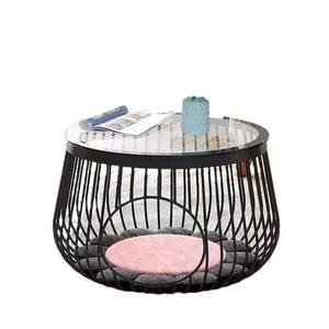 ETERNIPAWS Dual-Use Umweltfreundlicher Metall-Teetisch im neuen chinesischen Stil, schlichtes Eisenkunst-Design, solides, handwaschbares kleines Hundebett für alle - Product Image 2