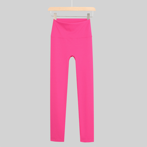 Leggings de yoga taille haute colorés pour femme, pantalon de sport uni, séchage rapide, grande taille, longueur intégrale, Spandex/Nylon - Product Image 1