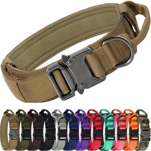 Collier de dressage pour chien en métal robuste de haute qualité, collier et laisse pour grands chiens, collier tactique pour chien - Product Image 1