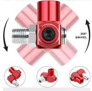 Junta Rotatoria Neumática Original y Nueva, Rotación de 360 Grados, Conexión NPT de 1/4 de Pulgada, Cuerpo de Aluminio, Entrada de Aire Universal - Product Image 5