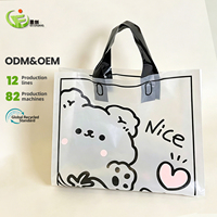 Bolsa de Compras Reutilizable con Asa de Lazo Suave de LDPE, Impresión Personalizada, Logotipo OEM, Bolsa de Plástico para Ropa de Boutique y Regalos