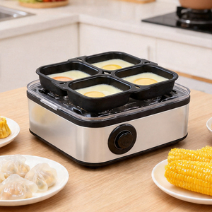 Produit OEM ODM, conception la plus récente, cuiseur à œufs multifonctionnel rapide pour la cuisine, cuiseur à œufs <span class=keywords><strong>carré</strong></span> en acier inoxydable noir - Product Image 3