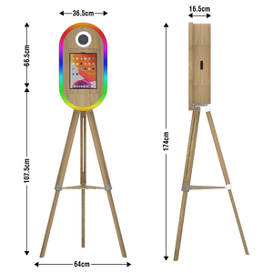 Nouvelle Arrivée : Photobooth Vintage en Bois pour iPad, Support d'Imprimante Compatible avec <span class=keywords><strong>DS620</strong></span> pour Appareils Photo Reflex et Smartphones - Product Image 4