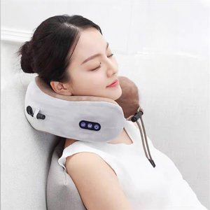 OEM/ODM bantal pemanas berbentuk U nirkabel pemijat leher getar elektrik rumah bantal pijat leher - Product Image 3
