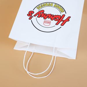Sac en papier kraft personnalisé, sac à main, sac de livraison pour la restauration, sac à emporter pour animaux, sac d'emballage commercial pour thé au lait et café - Product Image 4