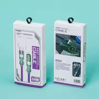 Venta caliente 240W 4 en 1 Cable cargador con indicador de luz de respiración LED 3FT 4FT Multi USB Tipo C Cables de silicona para iPhone SAM