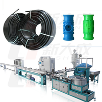 Ligne de production de tuyaux d'irrigation à goutte-à-goutte ronds en PEHD / Machine d'extrusion de tuyaux en plastique / Fabrication de tubes en plastique PEHD