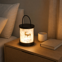 Lampe de chevet LED rechargeable tactile à intensité variable en bois, décoration d'intérieur, cadeau de fête, chambre à coucher, jardin, vente en gros OEM ODM