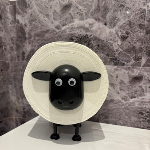 Porte-<span class=keywords><strong>papier</strong></span> <span class=keywords><strong>toilette</strong></span> amusant en résine en forme de <span class=keywords><strong>mouton</strong></span>, design détachable, couleur noire, décoration créative pour la maison - Product Image 3