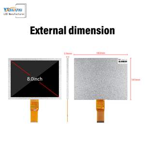 Panel <span class=keywords><strong>LCD</strong></span> TFT de 8 pulgadas Módulos <span class=keywords><strong>LCD</strong></span> 250 Nits 50 pines Conector RGB Placa de control a juego y panel táctil - Product Image 5