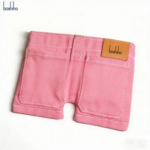 Portefeuille miniature en jean rose Boshiho, porte-monnaie en denim bleu personnalisé, porte-cartes pliable - Product Image 5