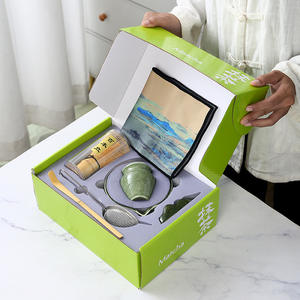 सिरेमिक मैचचा उपहार बॉक्स 9 पीसी इनडोर पीने चाय बनाने वाले बर्तन हस्तनिर्मित चाय उपकरण जापानी मैचचा चाय सेट - Product Image 6