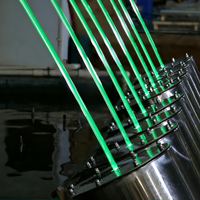 Fuente Saltarina, Fuente Iluminada de Acero Inoxidable de Estilo Moderno para Piscinas, Fuente Interactiva para el Suelo