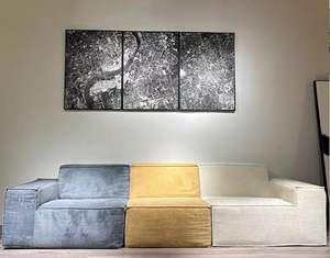 أريكة من نسيج التوفو ZMAX-تصميم مضغوط بكتلة ملونة ، مقعد وحدات موفر للمساحة للشقق الصغيرة والمساكن - Product Image 6