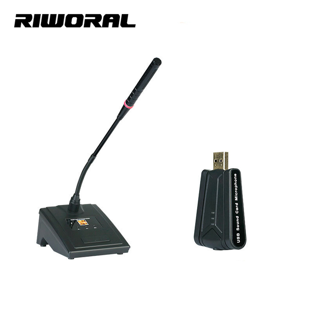 Q7-U Professional Wireless Desktop Microphone Condenser Gooseneck with Omni-directional Polar Pattern Noise Cancelling Function