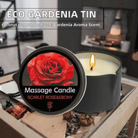 Diffuseur d'huiles essentielles sans eau écologique tendance 2026 de 2 oz, en boîte métallique Gardenia, pour massage, Saint-Valentin, avec emballage de présentation