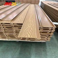 Paneles de Pared WPC con Vetas de Madera Vívidas, Panel de Techo WPC para Exteriores, Revestimiento de Pared Compuesto Acanalado para Exteriores, Tablero para Fachadas de Villas, Casas y Patios