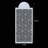 Modèles de pochoirs à gâteau safran 26.5*11.5cm bon marché découpés au laser motifs floraux pour la décoration OEM/ODM bienvenue