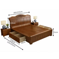 Prix bon marché-Lits en bois modernes du Vietnam-Meubles de chambre à coucher en bois naturel Tous les âges Exportation vers États-Unis, Royaume-Uni, UE