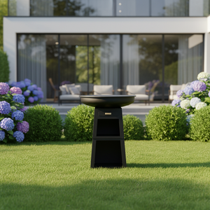 Brasero extérieur de haute qualité en acier au carbone, facile à assembler, avec cendrier et plaque chauffante - Product Image 6