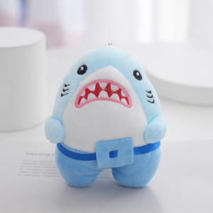 Porte-clés requin en peluche avec pendentif pour poupée 3D <span class=keywords><strong>de</strong></span> dessin animé créatif pour enfants et garçons Cadeaux - Product Image 3