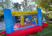 Château gonflable pour enfants 4x3m, très demandé, avec double toboggan, idéal pour la location événementielle, les festivals et les fêtes de jardin