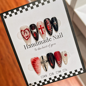 Unghie Finte Quadrate Artigianali a Mandorla, Nere e Arancioni, con Ragnatela e Pipistrello, Riutilizzabili, Copertura Completa, per <span class=keywords><strong>Donna</strong></span> - Edizione Halloween - Product Image 4