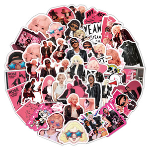 50 Uds. Hot Kpop Song APT álbum pegatinas <span class=keywords><strong>de</strong></span> grafiti para decoración <span class=keywords><strong>de</strong></span> pared <span class=keywords><strong>de</strong></span> teléfono Rosa moda Bruno Mars ROSE cantante pegatina - Product Image 2