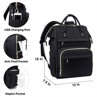 Sacs à dos pour ordinateur portable 15.6 pouces, mode, étanche, logo personnalisé antivol, USB intelligent, voyage, sac à dos pour ordinateur portable