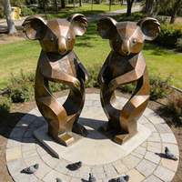 Statue de koala en bronze coulé de grande taille, design abstrait, pour parc extérieur, jardin