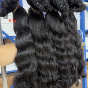 Extensioni di Capelli Umani Grezzi Non Lavorati, Grado 15A, Cuticole Allineate, Capelli Grezzi Cambogiani, Onda Naturale con Chiusura - Product Image 4