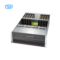 Server 4U 24 HDD bys 10-GPU V100/T4/P40 kapasitas penyimpanan kuat Server rak kinerja tinggi