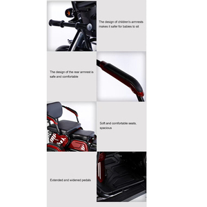 Vélo <span class=keywords><strong>tricycle</strong></span> électrique adulte à trois roues à deux places avec moteur pour passager - Product Image 6