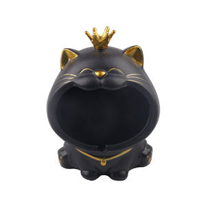 Posacenere in Ceramica a Forma di <span class=keywords><strong>Gatto</strong></span> con Corona, Design Semplice, Piccolo e Portatile, Creativo, per Uso Domestico, Vendita all'Ingrosso - Product Image 3