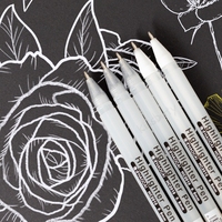Stylo Gel à encre blanche créative, pointe Fine de 0.8mm pour étudiant, papeterie, dessin, Art, écriture, fournitures scolaires