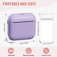 Imprimante thermique haute définition la plus vendue, portable, compacte, mini, format poche, impression d'étiquettes sans encre