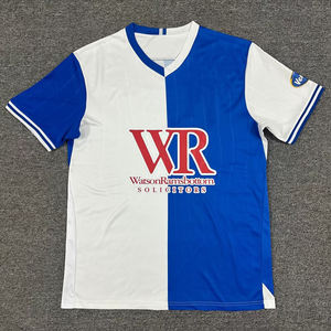 Ropa de Fútbol de Verano Nueva Temporada 2025/26 Blackburn Rovers Jersey Personalizado con Diseño Estampado Local/Visitante Manga Corta Poliéster Secado Rápido - Product Image 1