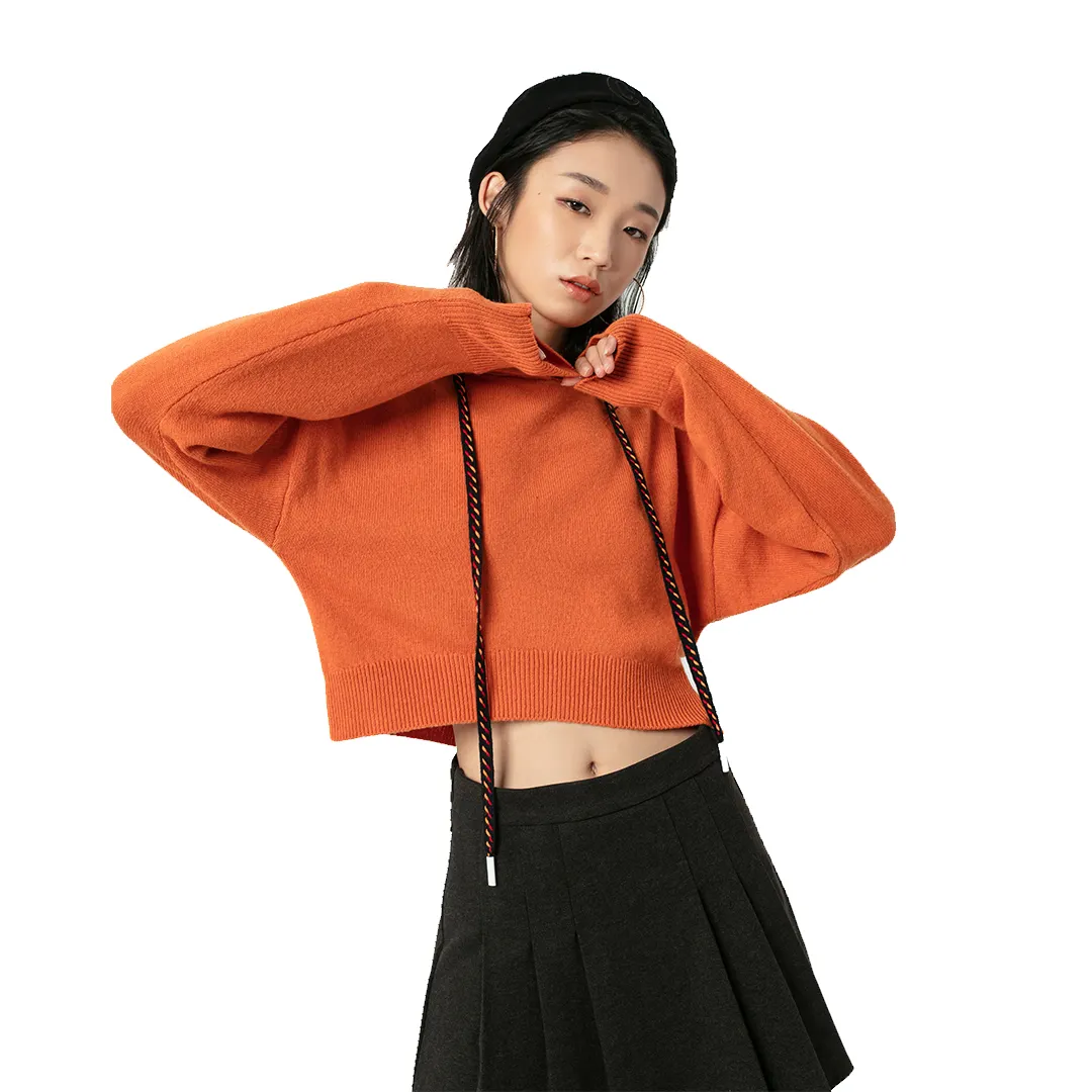 Wholesale High Quality Orange/green/yellow Custom Knit Women's Sweaters