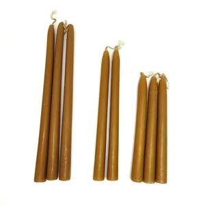Natural Honey Aroma Smokeless Beeswax <b>Taper</b> <b>Candles</b> Pure Beeswax Honey Scented Tall Thin Wedding Centerpieces Table Decorations - Product Image 4